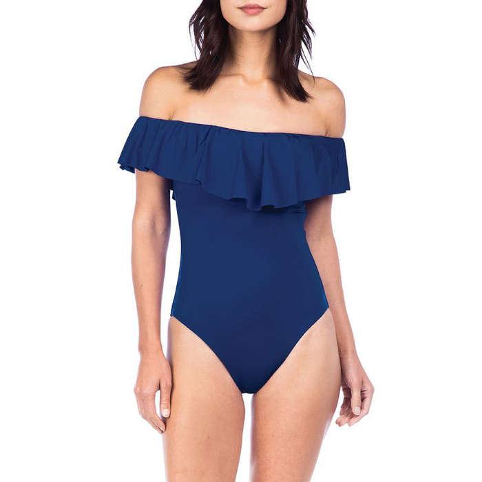 Trina Turk Off the Shoulder One-Piece Swimsuit