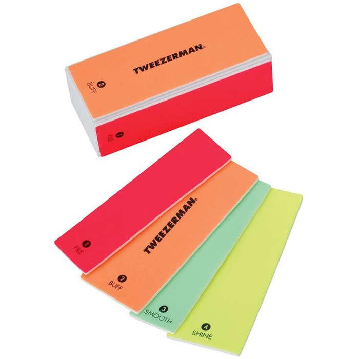 Tweezerman Neon Hot 4-In-1 File, Buff, Smooth & Shine