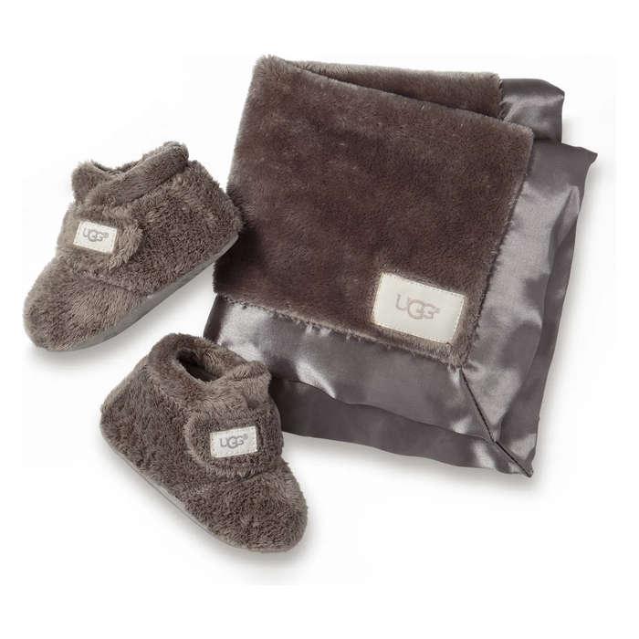 UGG Bixbee Booties & Lovey Blanket Set