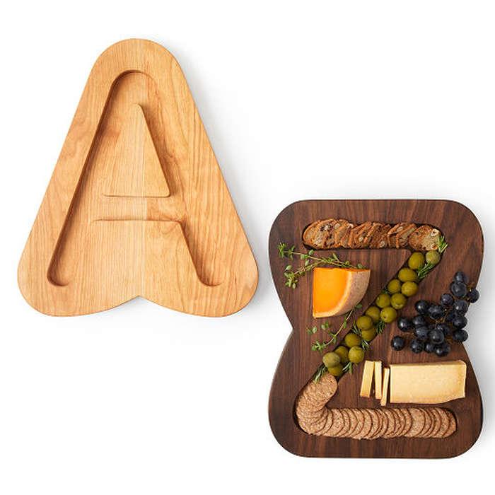 Uncommon Goods Monogram Cheese & Crackers Serving Board