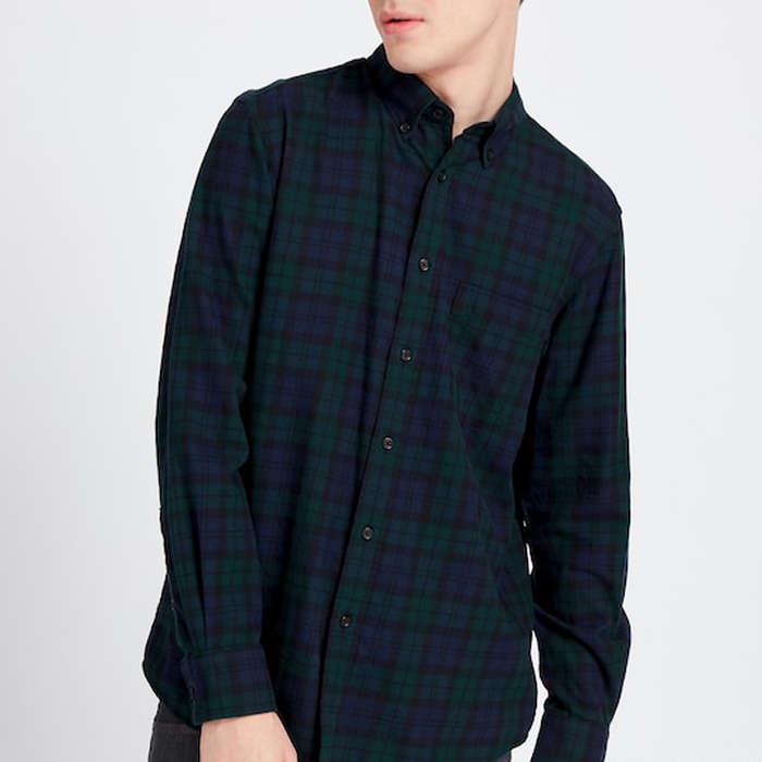 Uniqlo Flannel Checked Long-Sleeve Shirt