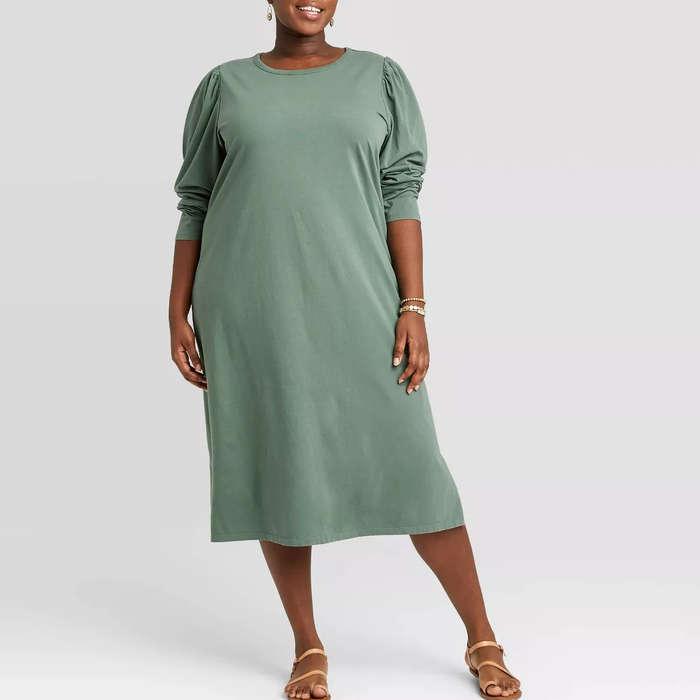 Universal Thread Puff Long Sleeve T-Shirt Dress