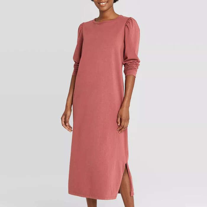 Universal Thread Puff Long Sleeve T-Shirt Dress