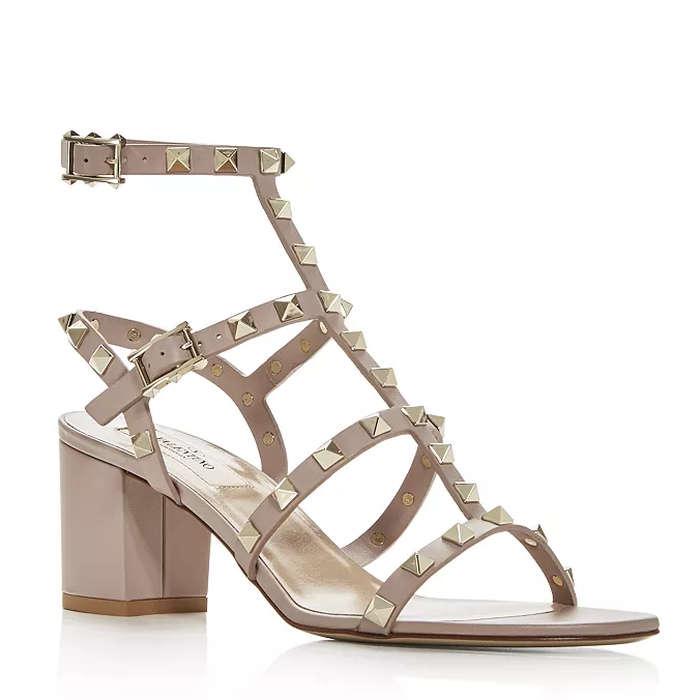 Valentino Rockstud Block Heel Sandal