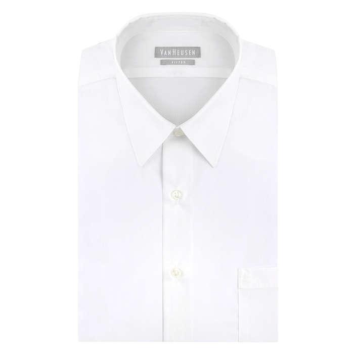 Van Heusen Fitted Poplin Dress Shirt