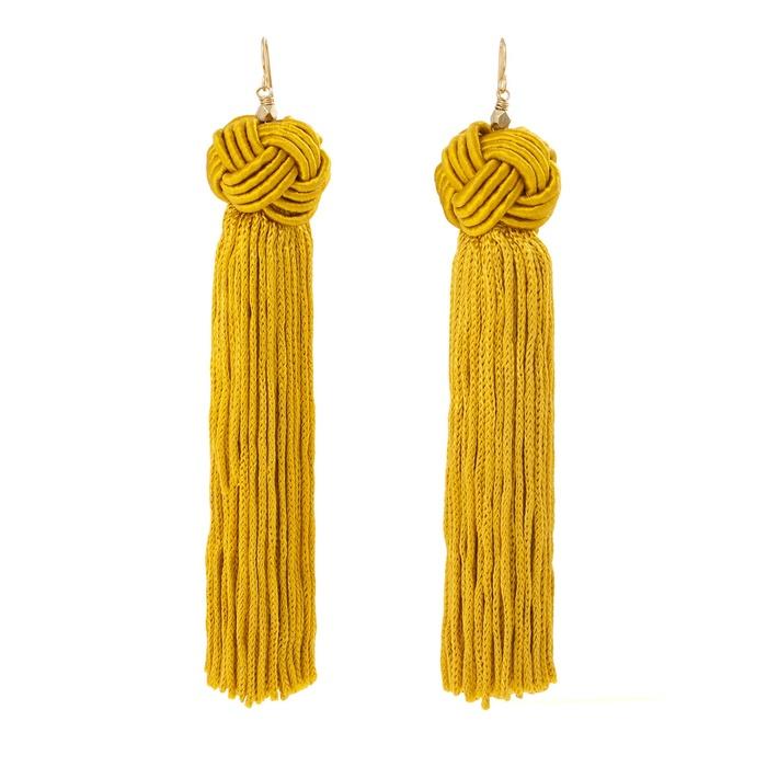 Vanessa Mooney The Astrid Knotted Tassel Earrings