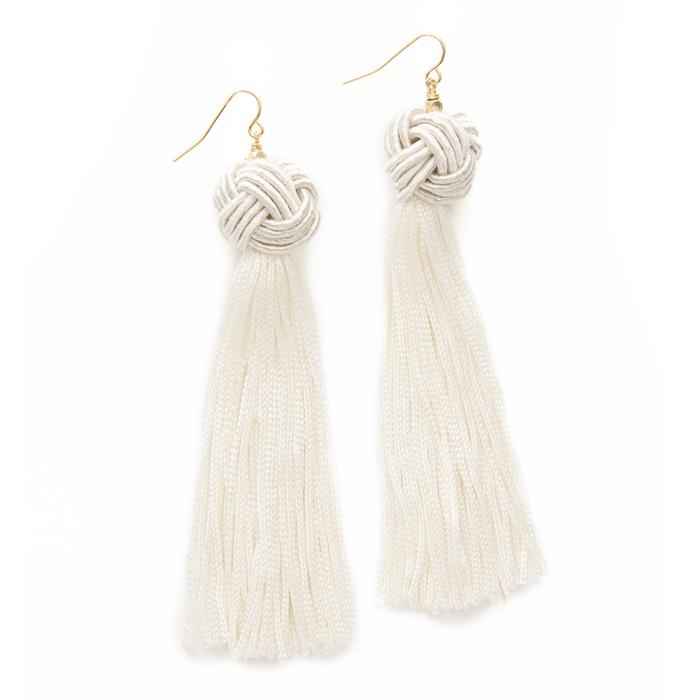 Vanessa Mooney The Astrid Knotted Tassel Earrings