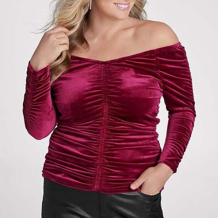 Venus Off The Shoulder Velvet Top