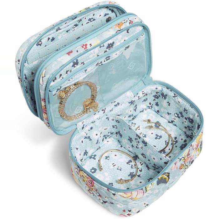 Vera Bradley Signature Cotton Jewelry Organizer Train Case