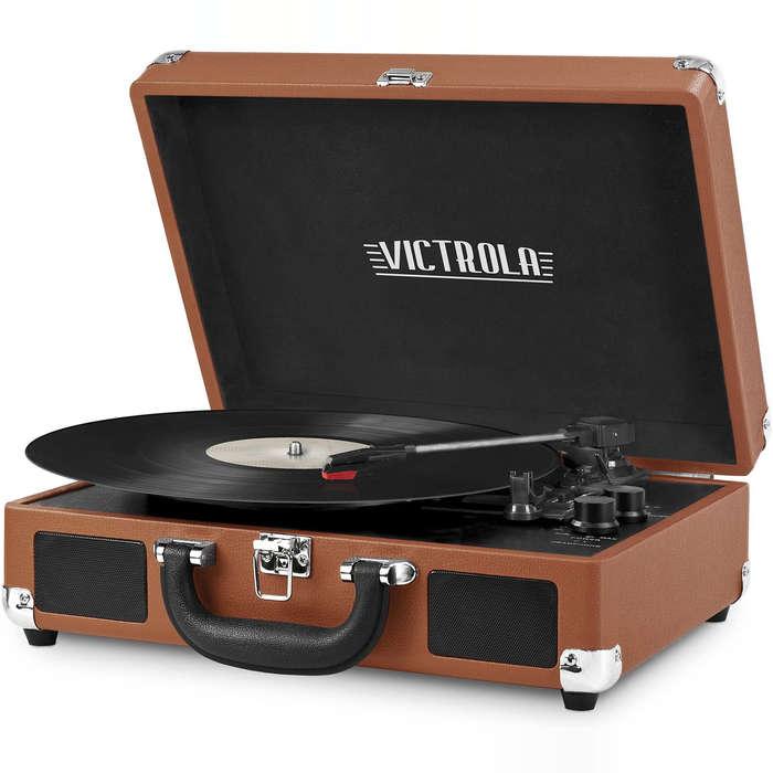 Victrola Vintage 3-Speed Bluetooth Portable Suitcase Record Player