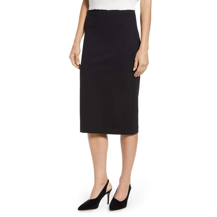 Vince Camuto Ponte-Knit Midi Skirt