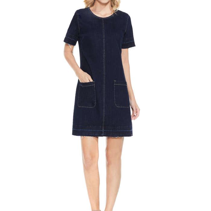 Vince Camuto Release Hem Denim Dress