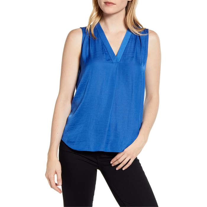 Vince Camuto Rumpled Satin Blouse