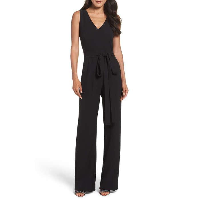 Vince Camuto Tie Front Wide Leg Jumpsuit