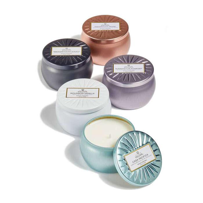 Voluspa Vermeil Mini Tin Candle Set