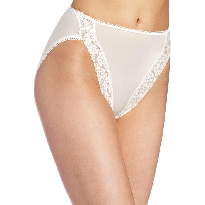 Wacoal Bodysuede Lace Trim High Cut Briefs