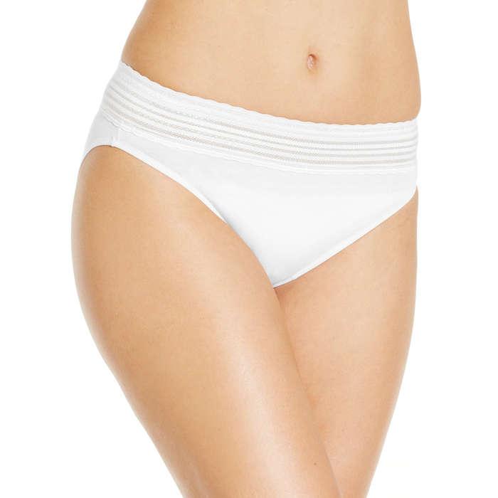 Warner's No Pinching No Problems Lace Hi Cut Brief Panty