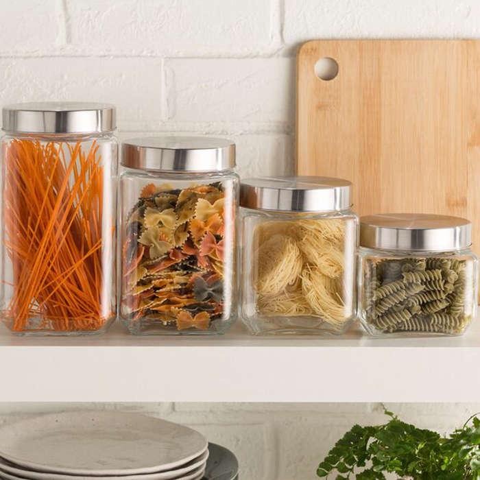 Wayfair Basics Screw Top Glass Kitchen Canister Set