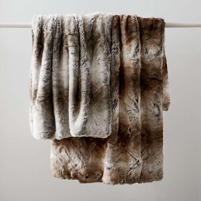 West Elm Faux Fur Throw