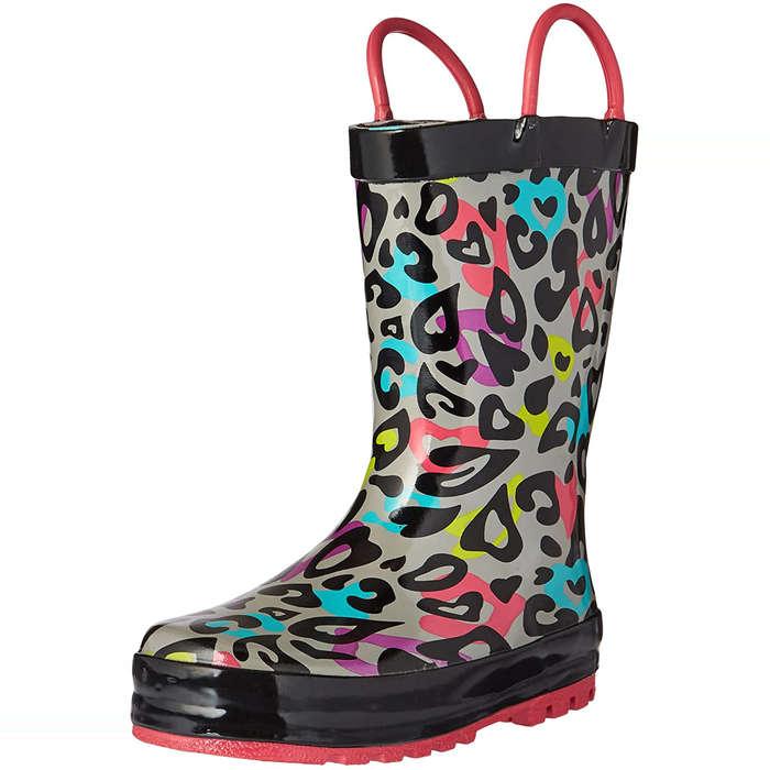 Western Chief Waterproof Printed Rain Boot With Easy Pull-On Handles