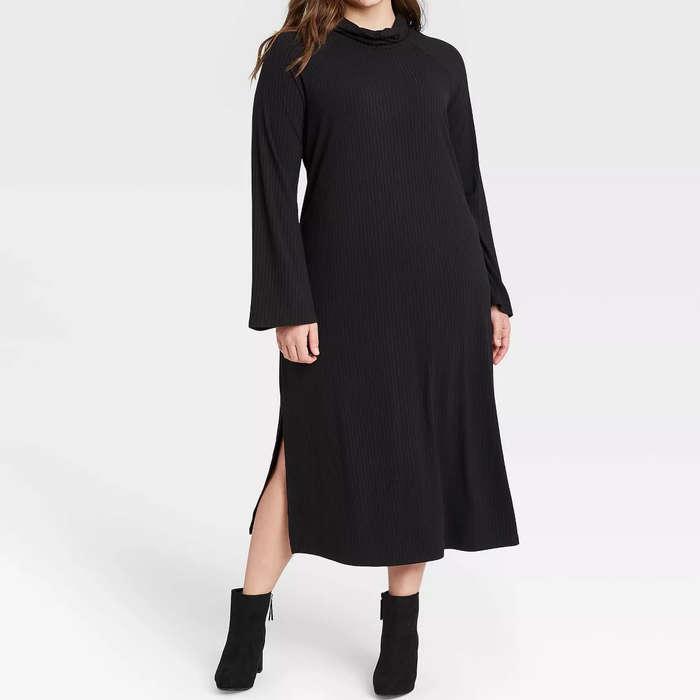 Who What Wear Bell Long Sleeve Sweater Dress