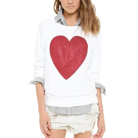 Wildfox Couture Sparkle Heart Baggy Beach Top