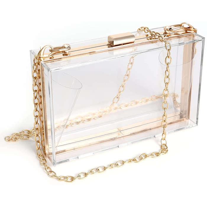 WJCD Acrylic Clear Clutch