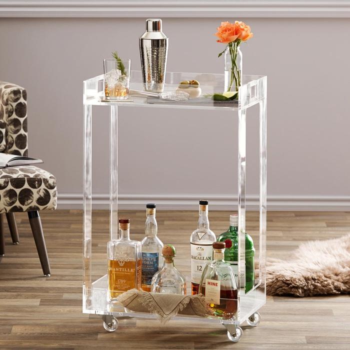 World Market Acrylic Bar Cart