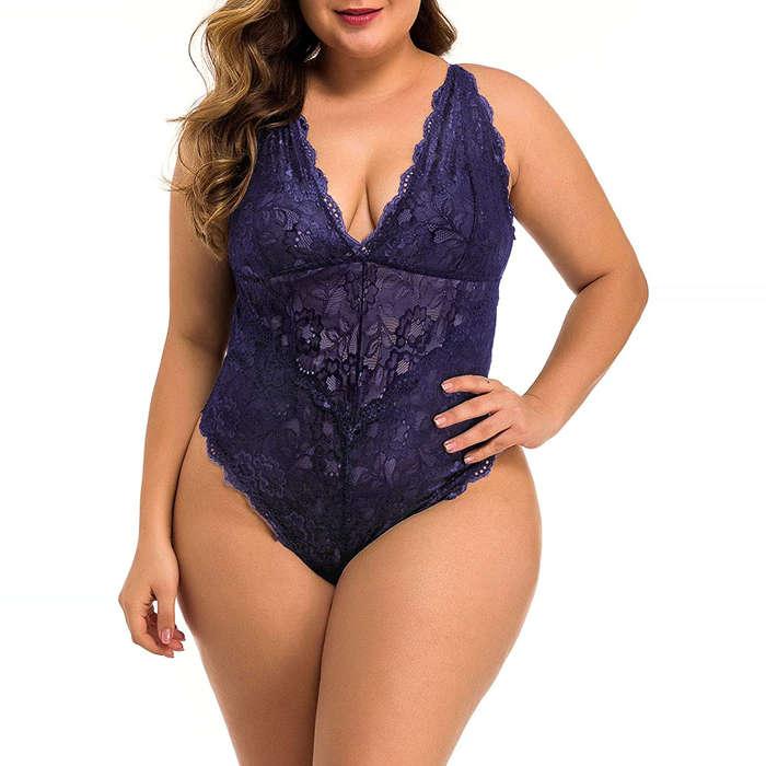 Xakalaka Plus Size Lace Bodysuit