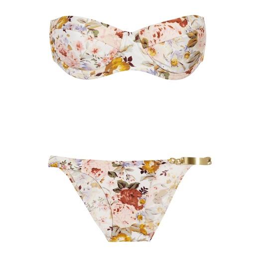 Zimmermann Locket Floral-Print Molded Bikini